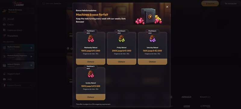 Découvrez les offres Madcasino et profitez de bonus et free spins dans France